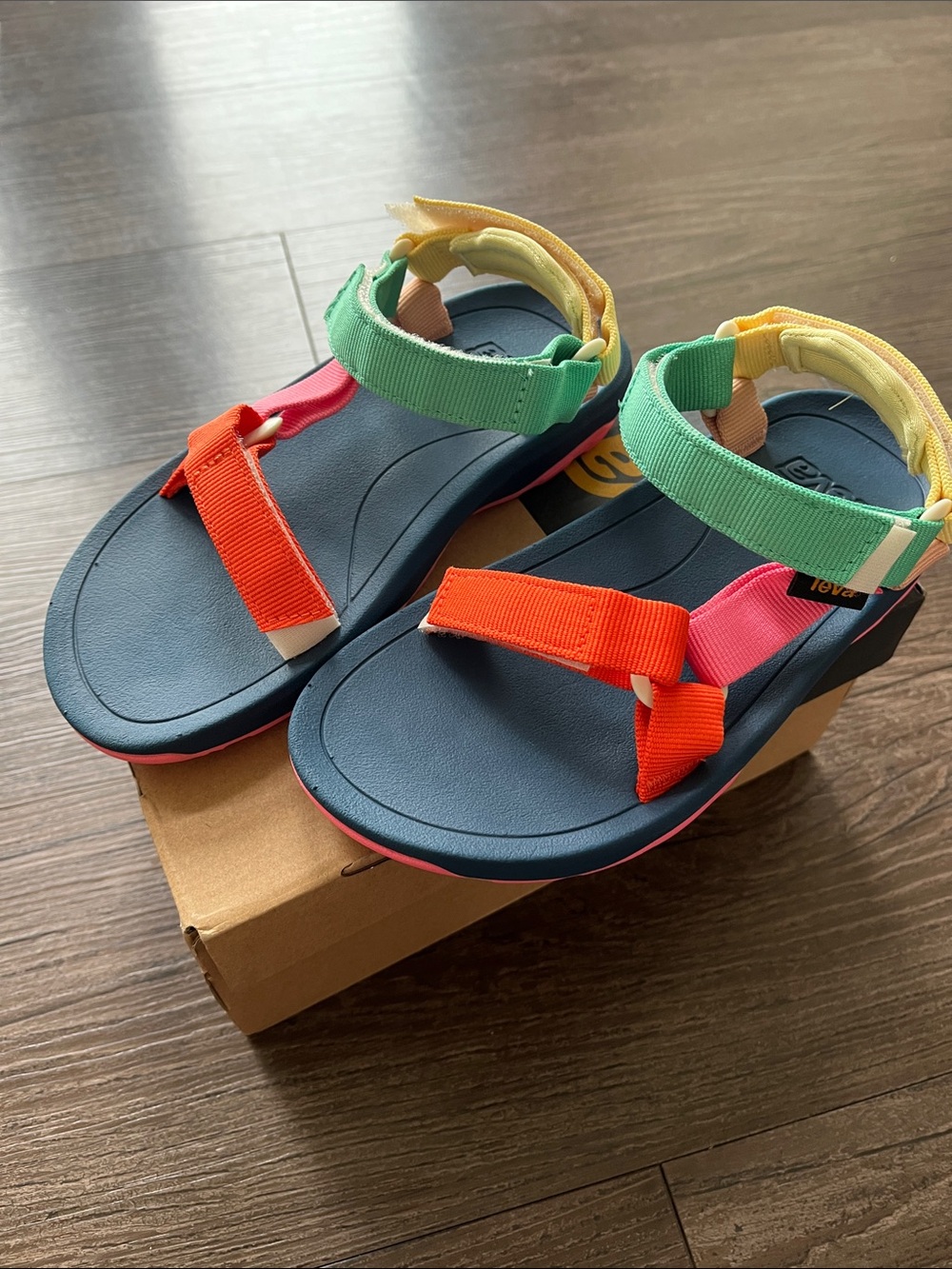 Teva Sport Sandals - Navy Footbed with Bright Straps Size 1